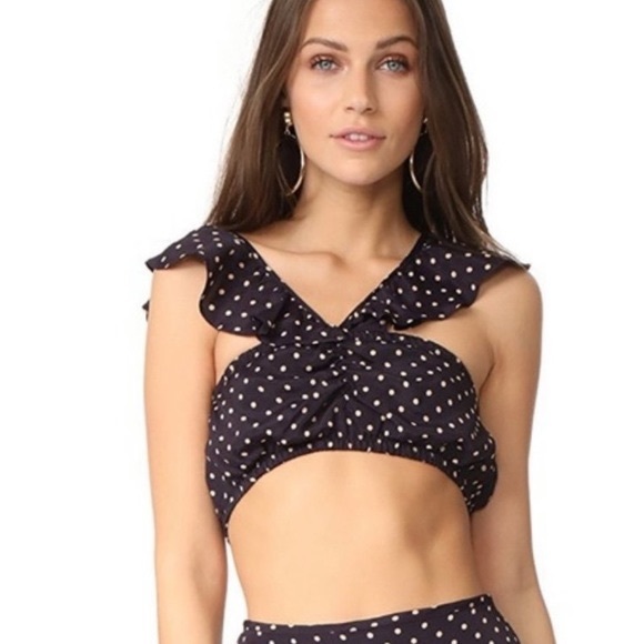 🤩 For Love And Lemons Polka Dot Crop Top - Picture 2 of 9